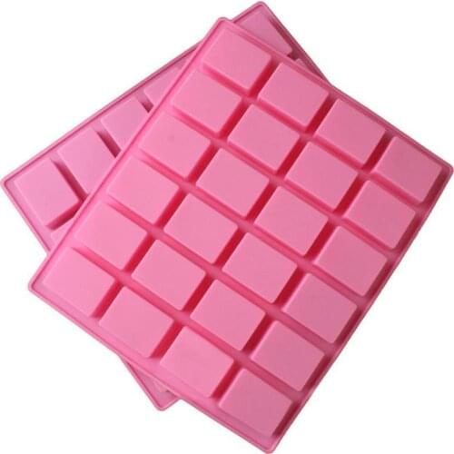 24 Cavities Rectangle Silicone Oven Handmade Cake Moulds Soap DIY Moulds Chocolate Mold
