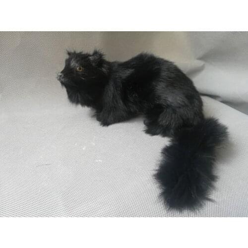 Real life toy black weasel model polyethylene&furs rat about 20x11cm model decoration props gift h0570