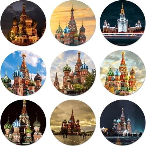 The Russian Moscow Saint Petersburg Night Icons Pins Badge Decoration Brooches Metal Badges For Clothes Backpack Decoration