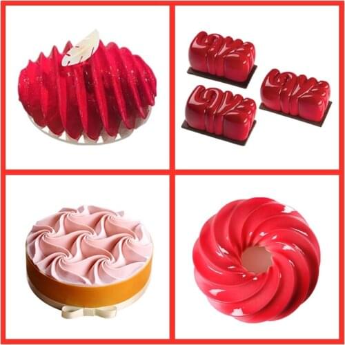 SHENHONG Amazing 3D Cake Mold For Baking Dessert Art Mousse Silicone Decoratin Mould Silikonowe Moule Pastry Chocolate Pan