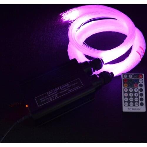 32W LED Double Head Fiber Optic Ceiling Light Engine Driver Source 2 output 28KEY RF Remote Controller RGBW star DIY Decoration
