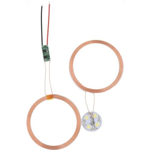 Taidacent 15/12 Volt Wireless Charger Module Litz Wire Inductive Charging Board LED Mirror Wireless Charger Power Supply Module