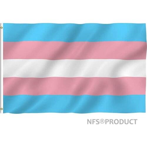 Tansgender Flag LGBT Gay Pride Lesbian 90x150cm Polyester Rainbow Handheld Flag With Flagpole For Party Celebration Parade Sport