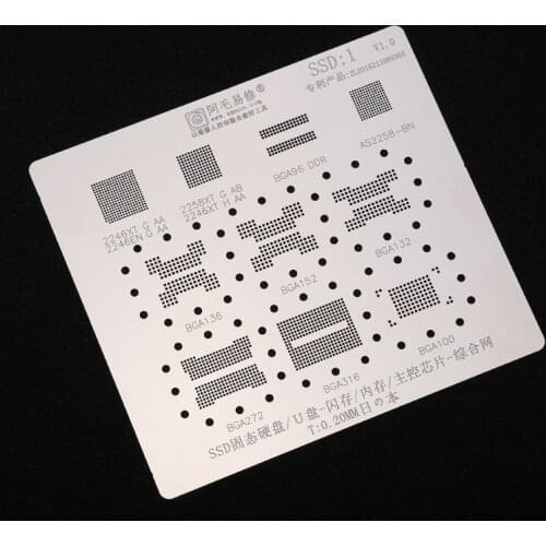 BGA Stencil Reballing For SSD Solid State Drives U-Disk Nand Flash BGA152/316/272 Main Control 2246 Template Planting Tin Net