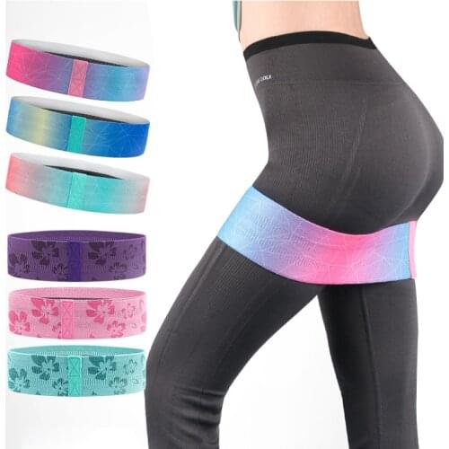 Yoga Resistance Bands Hip Booty Leg Exercise Elastic Strap Printed Stretch Squats Training Workout Fitness Women Accessories