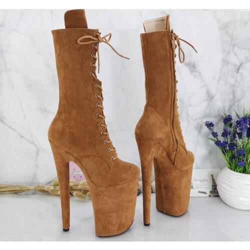 Leecabe Suede 23CM/9inches Pole dance shoes High Heels Pole Dance boot