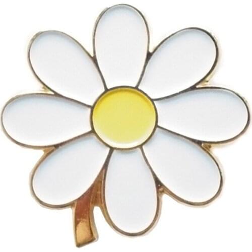 Lovely Daisy Lapel Pin Badge Flower Power Peace Symbol fans Gifts Jewelry for Clothing Women Girl Shirts Bag Brooch(100pcs/lot)
