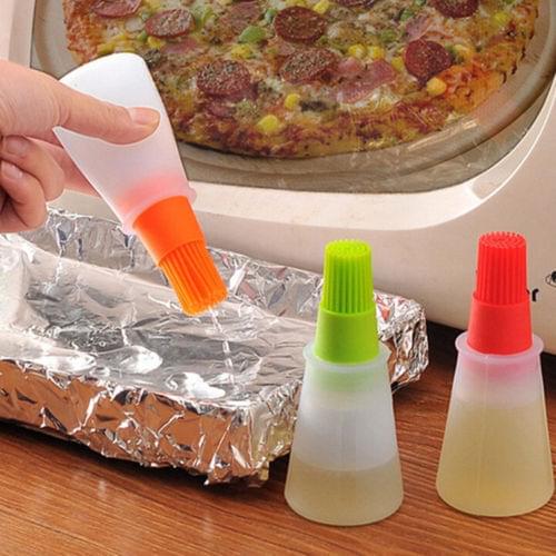 1Pcs Oil Bottle Brushes Tool Heat Resisting Silicone Cleaning Basting Oil Brush Cooking Tools
