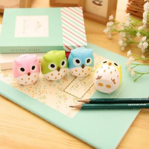 1 x Cute owl W13 pencil Penknife w19n Student Supplies Creative Lovely BZNVN Pencil Sharpener Cutter