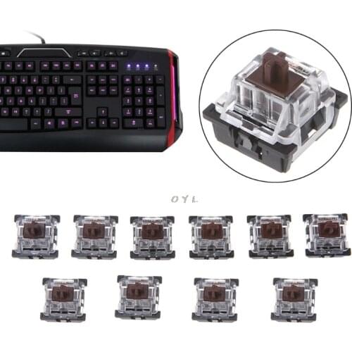 10Pcs 3 Pin KeyCaps Switch Mechanical Keyboard Switch for Cherry MX Switch Keyboard Replacement PCB Sampler Tester Kit
