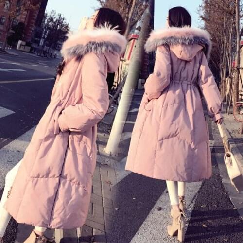 2020 Winter New Down Jacket Jurchen Down And White Duck Down Slim Slimming Plus Size Fur Collar Long Coat