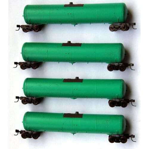 4Pcs/Set 1/150 N Scale Tank Truck Train Model DIY Simulation Toy for Sand Table Model Scenery Layout In Building Accessories