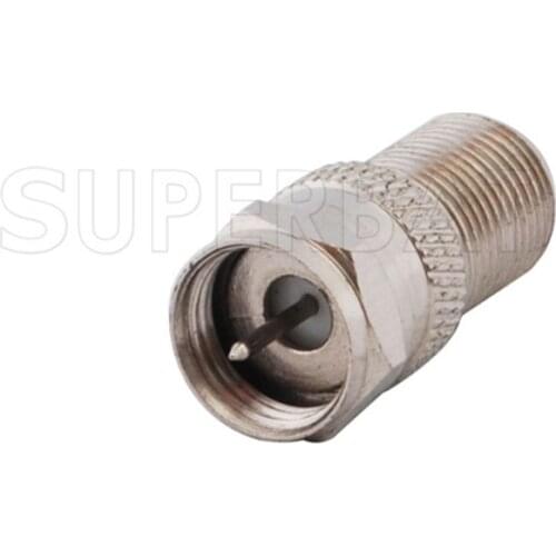 Superbat 5pcs F Adapter F Plug to Jack Straight RF Coaxial Connector