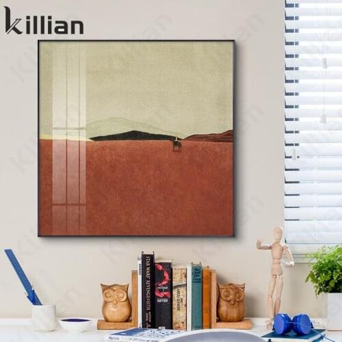 Abstract Landscape Painting Canvas Painting Red Desert Art Picture Living Room Bedroom Home Decoration Posters On The Wall
