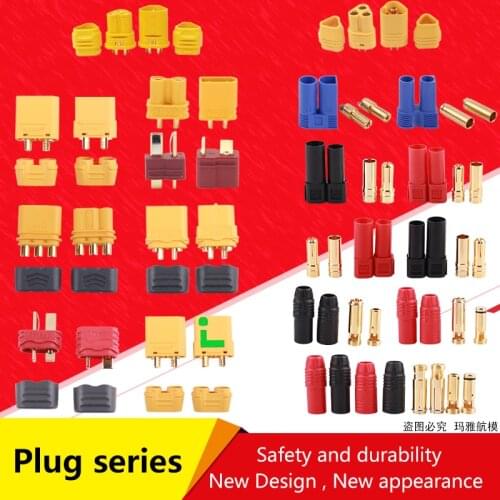Amass AM1015B AM1015E T-plug with sheath MT30 XT30 XT60H MT60 XT90 XT90S AS150 XT150 Complete Series Plugs for rc model uav