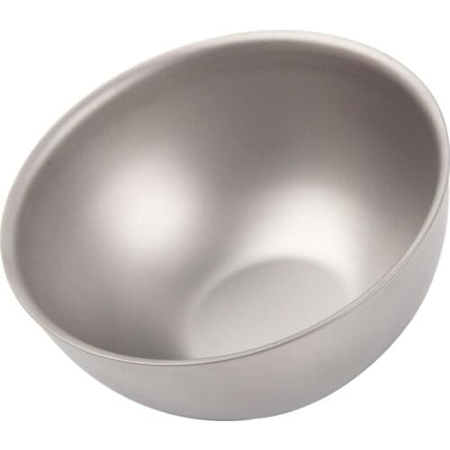 2pcs Keith Titanium Double Wall Rice bowl Pure Titanium Soup Salad Bowl Portable Outdoor Camping Picnic Tableware