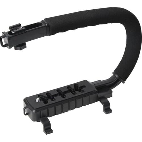 U/C Shape flash Bracket holder Video Handle Handheld Stabilizer Action Grip