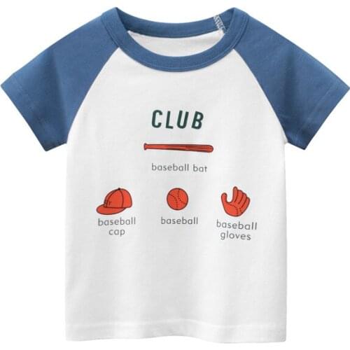 Children Boys T-shirts Summer Baby Girls Tops Clothes 2-9Y Kids Boy Short Sleeve T Shirt Outfit Toddler Cotton Cartoon Tees