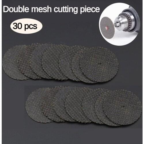 30pcs/set Metal Cutting Disc Double Net for Grinder Rotary Tool Circular Saw Blade Wheel Cutting Sanding Disc Machine Accessory