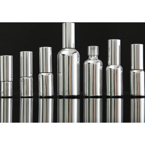 10ml 15ml 20ml 30ml 50ml 100ml Essential Oil Glass Dropper Bottle Gold Silver Emulsion Pump Container Mist Spray Bottle15 pcs