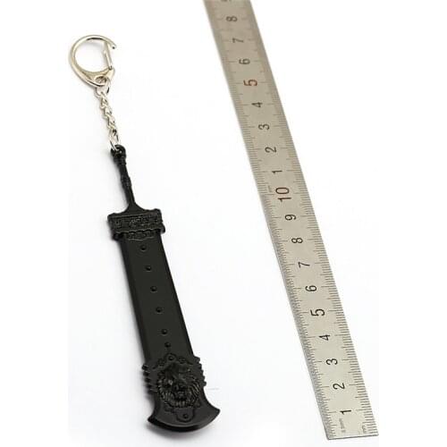 Game NieR:Automata Keychain 2B Sister Weapon Key Ring Holder Black Metal Pendant Porte Clef Men Gift llavero Chaveiro HF12789