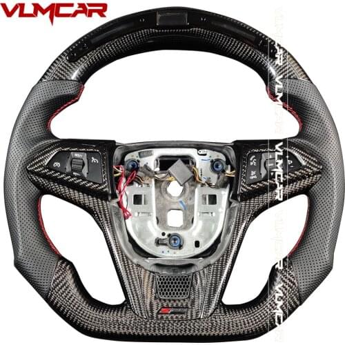 Customized Carbon Fiber Steering Wheel with LED For Chevrolet Camaro Z28 / Suitable All Models