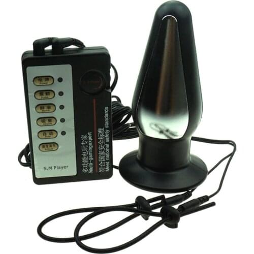 Electric Shock Therapy Orgasm Penis Stimulation Cock Ring Electric Anal Plug Sex Toys For Adults Nipple Rings Butt Plug BDSM Kit