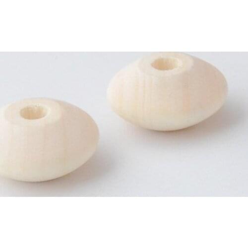 Free Shipping-50pcs Hot New Natural Color Cute Round Wood Beads wooden Jewelry Fashion DIY Craft 18x9mm J2986