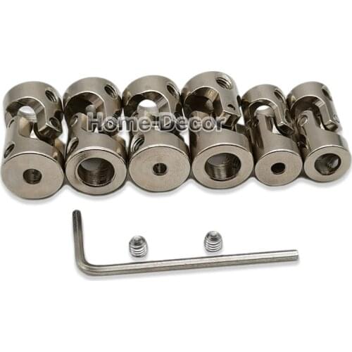 3/4/5/6/8mm Metal Universal Joint Coupling Steering Gear Shaft Coupler Motor Connector For DIY Toy Boat Car Model Accessories