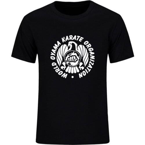 World oyama karate organization mens T shirt Japanese fighting fashion Tshirt competitive competition hip-hop Harajuku T-shirt