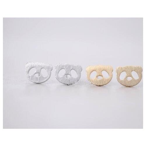 Fashion panda stud earrings, lovely animals bear stud earrings for women