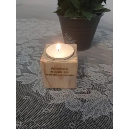 Real Tree Wood Writing candle holder candle and candlestick свеча и подсвечник vela y candelero