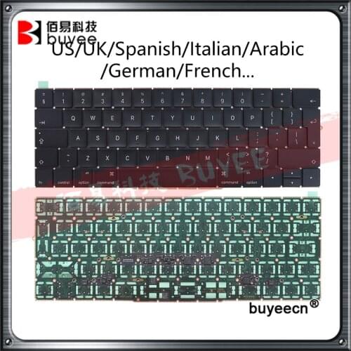 Original New Laptop A1706 A1707 UK Spanish Italian Arabic Keyboard For Macbook PRO Retina 13" 15'' A1707 SP IT AR Keyboard 2016