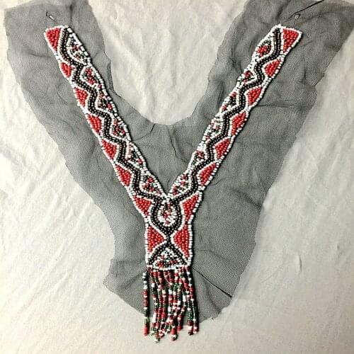 2PCS Handmade Tassel Collar Necklace Elegant Detachable Blouse False Collar Fringers Necklace Women Clothing DIY Craft Supply