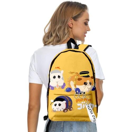 Hot Yellow Bag 3D Printed Anime PUI PUI Molcar/Guinea pigs Backpacks Men Women School Bags Travel Bags Teenage Notebook Backpack