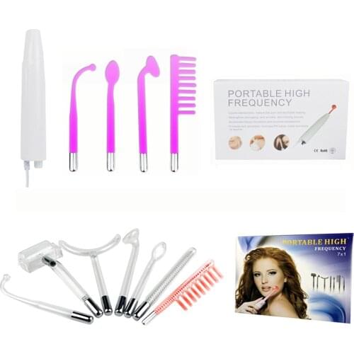 Portable High Frequency Wand HF Electrode Spot Acne Remover Facial Machine Skin Care Massager Facial Beauty Device SPA Machine