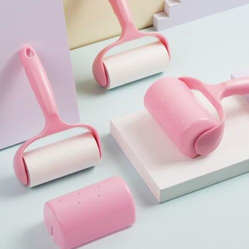 10 Rolls + 2 Handle Sticky Roller Sticky Dust Paper Tearable Adhesive Brush Clothes Lint Brush Hair Remover Kit with Handle