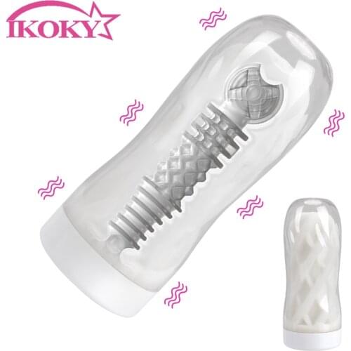 Vagina Adult Endurance Exercise Sex toy for Men Soft Pussy Aircraft Cup With Bullet Vibrator Male Masturbator Cup Vacuum Sex Cup