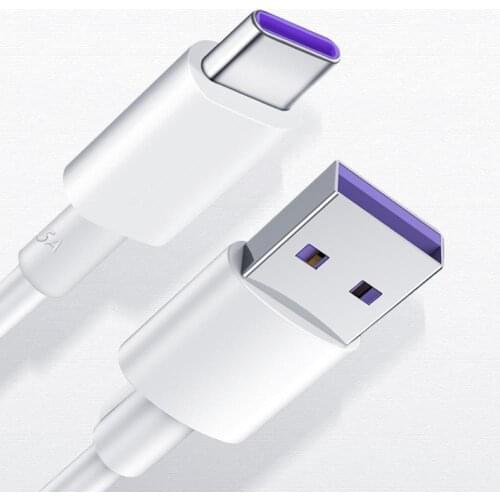 1/1.5/2m 5A USB Type-C Super Fast Charging Cable Data Transfer Cord for Huawei Mobile Phone Accessories