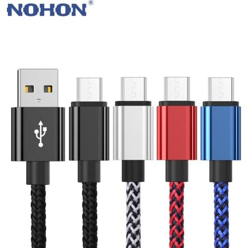 1m 2m Long Micro USB Data Charger Cable For Samsung S7 Huawei Xiaomi Redmi Note 6 Android Phone Microusb Fast Charging Cord Wire