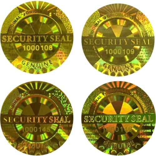 10000pcs custom printed authenticity hologram sticker 3D 2D anti counterfeit serial number QR code barcode printed 3D hologram