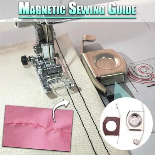 2PCS/Set Magnetic Seam Guide Press Feet for Sewing Machines DIY Sewing Tool Multiple Practical Magnetic Seam Guide