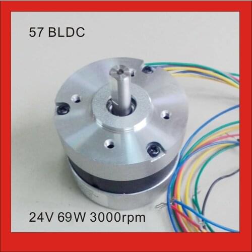 BLDC Motor 24V 3000rpm 3 Pase Brushless DC Motor 69W 28oz-in 57mm diameter