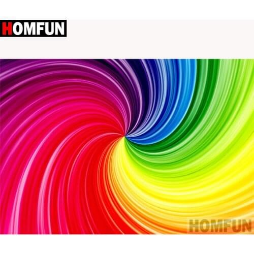 HOMFUN Full Square/Round Drill 5D DIY Diamond Painting "Colorful pattern" 3D Diamond Embroidery Cross Stitch Home Decor A18676
