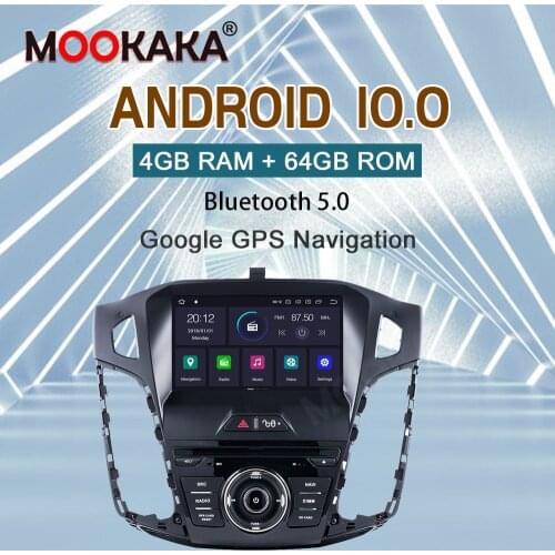 For Ford Focus 3 Mk 3 2012-2017 Car Radio 4G 64GB Multimedia Player Touch screen BT Mirror Link Android 2 DIN Head Unit Free Map