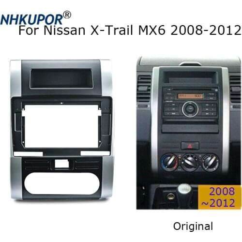 Car Fascia For NISSAN QASHQAI X-Trail MX6 2008-2012 10.1 Inch Stereo Dashboard Panel Mount Installation 2 Din DVD Frame Kit