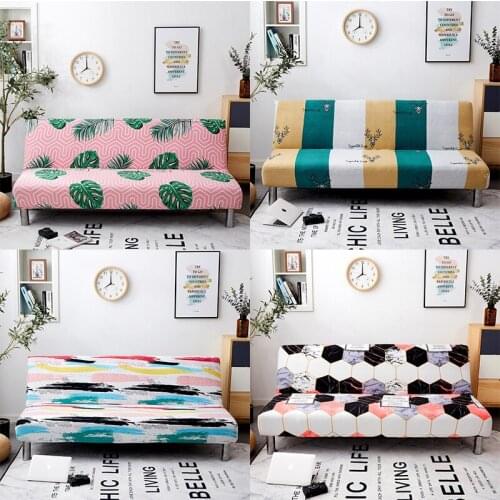 Floral Without Armrest Sofa Bed Cover Stretch Removable Folding Sofa Bedspread Universal Adjustable Protectors For Living Room
