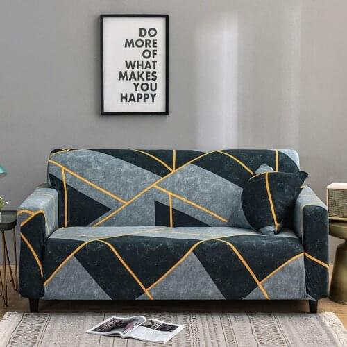 Geometric Stretch Sofa Covers Protector Anti-dust Elastic L-shape Corner Couch Cover Loveseat Case for Living Room