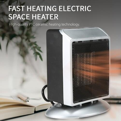 Electric Space Heater Safe Overheat Protection Mini Space Heater PTC Ceramic Heating Heater with 2 Heat Settings for Desk Indoor