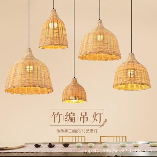 Southeast Asia Cane Garden Creative Light Restaurant Bar Living Room Studio Cafe Tea House Hotel Bamboo Chandelier